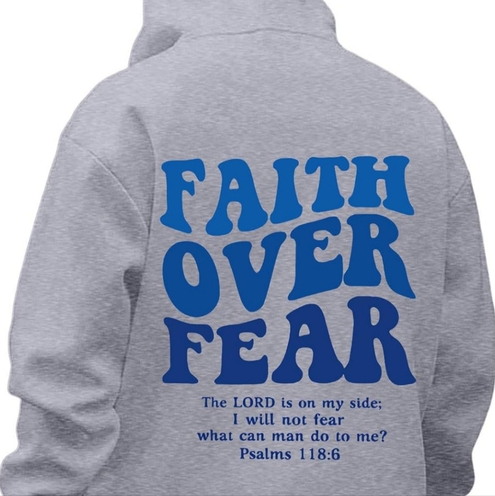 Light Gray "Faith Over Fear" Hoodie